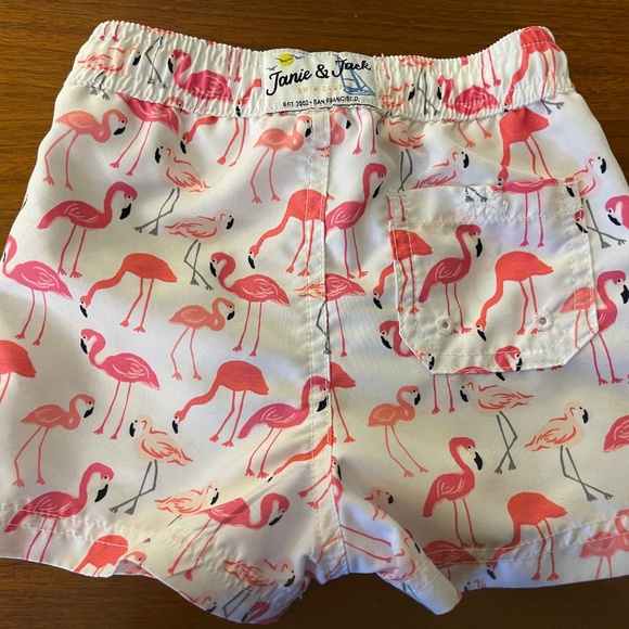 Janie and Jack Flamingo Swim Trunks, 12-18 mos - Picture 2 of 3